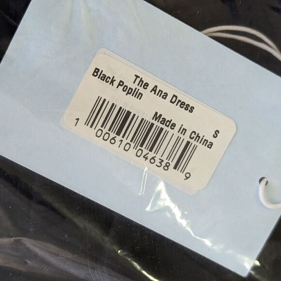 Hill House Ruffled Ana Dress Black Poplin sz S NWT Summer Cottagecore - Picture 11 of 12